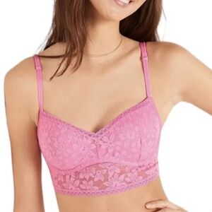 Victoria's Secret PINK Lace Wireless Push-Up Bralette XS